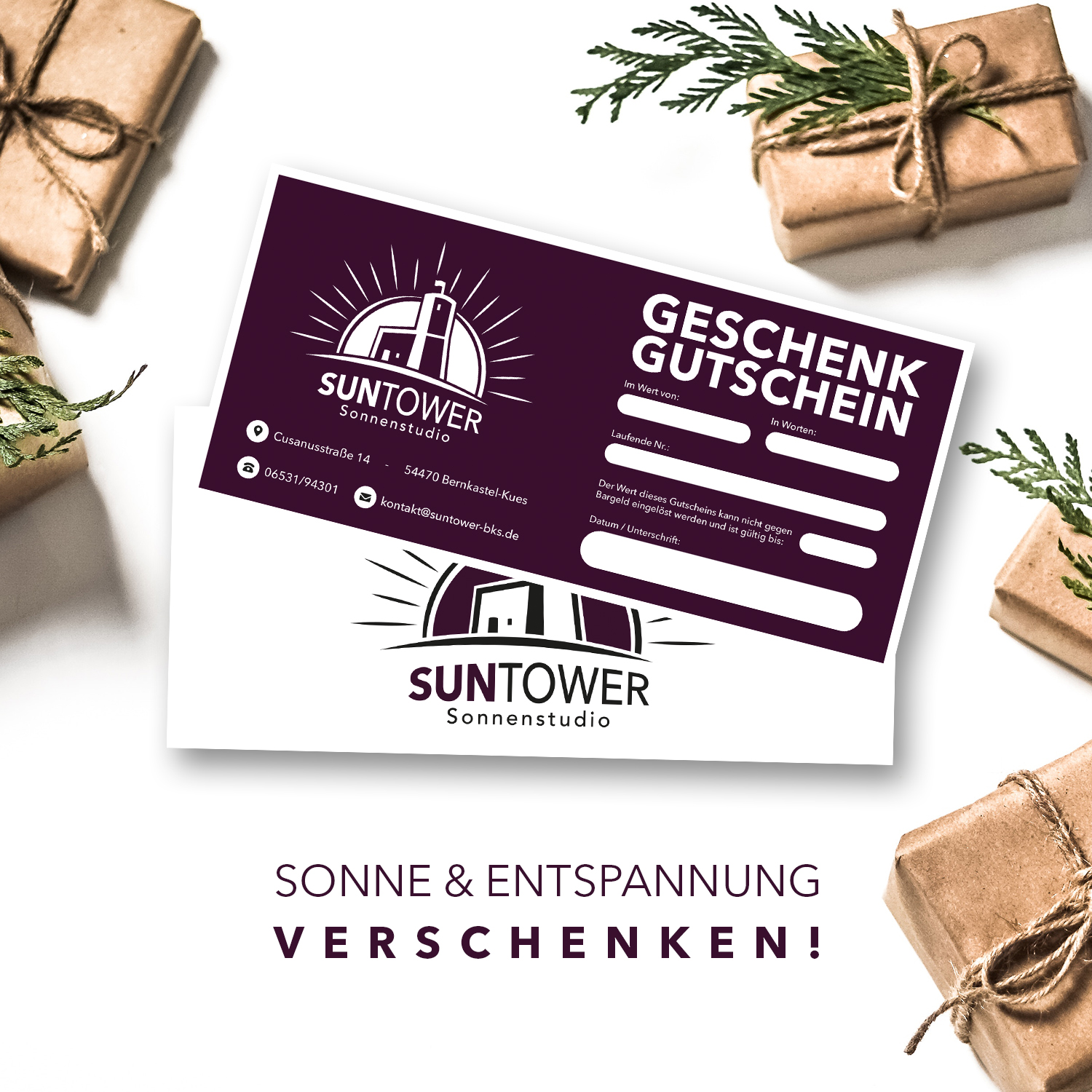 SunTower Sonnenstudio Bernkastel-Kues Geschenkgutscheine